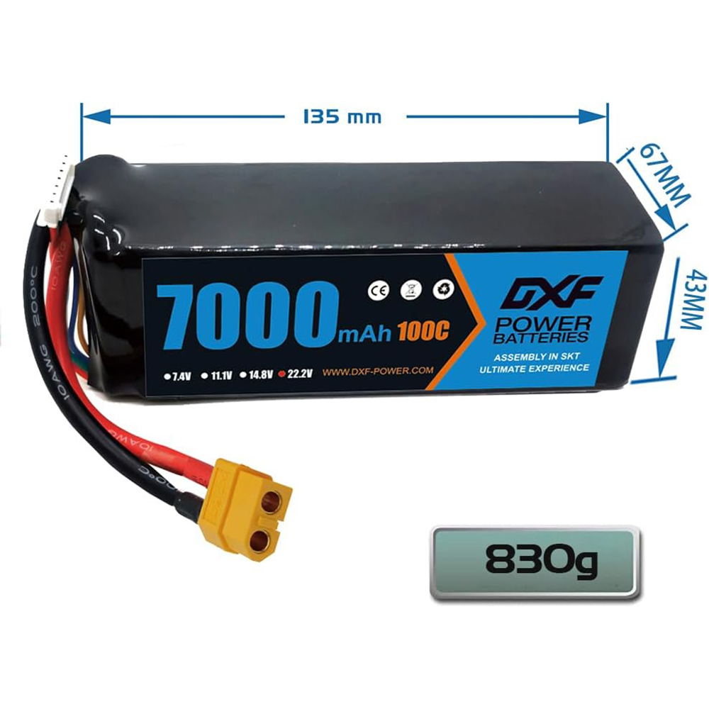 แบตเตอรี่กราฟีน DXF 6S Lipo 10 - 6S Lipo Battery 22.2V 5000Mah บทวิจารณ์และราคา