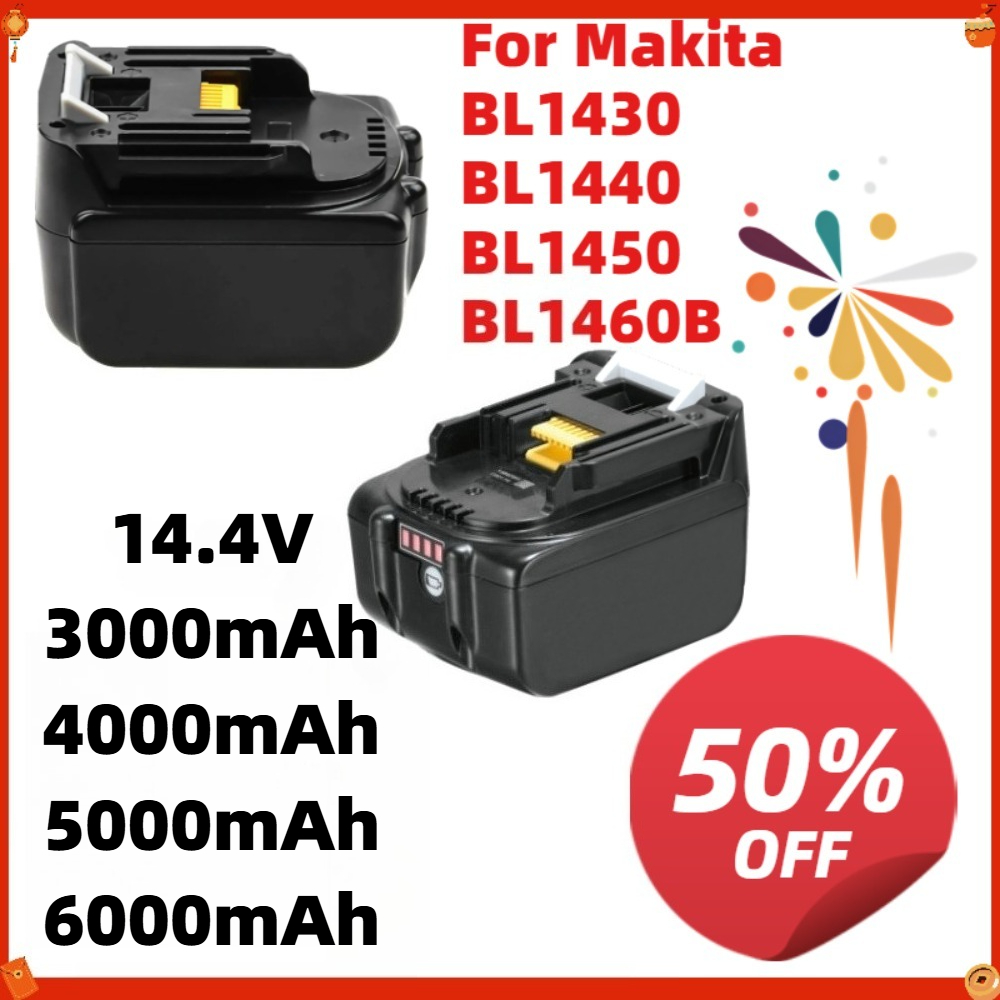 สำหรับมากีต้า BL1430 BL1440 BL - 4S Lipo Battery 14.8V 6000Mah บทวิจารณ์และราคา