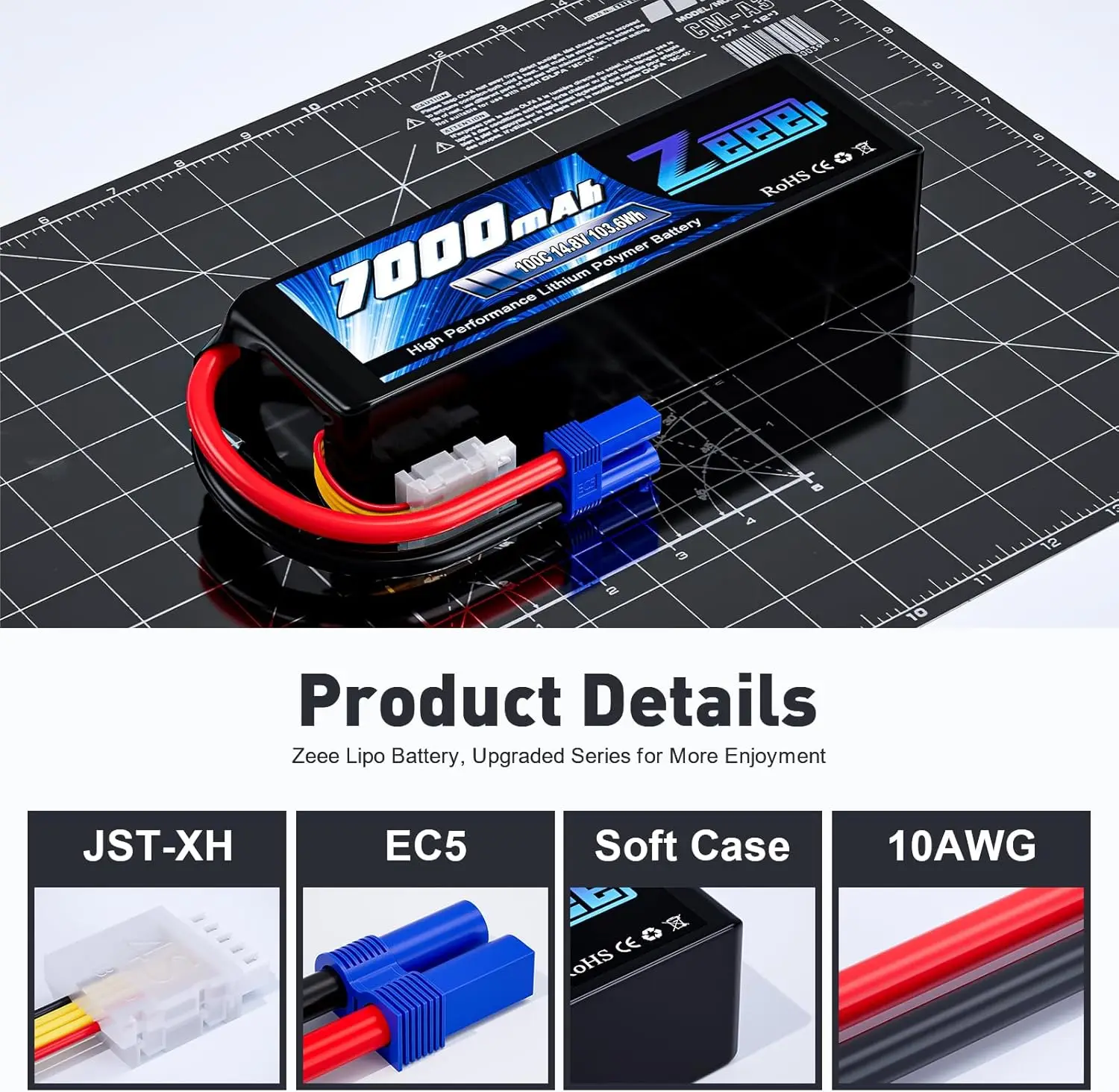 Zeee 4S 7000mAh FPV Drone แบตเ - 6S Lipo Battery 22.2V 5000Mah บทวิจารณ์และราคา